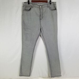 Hipstar Jeans Womens 24 Gray High Rise Skinny Leg Rhinestone Light Wash Denim